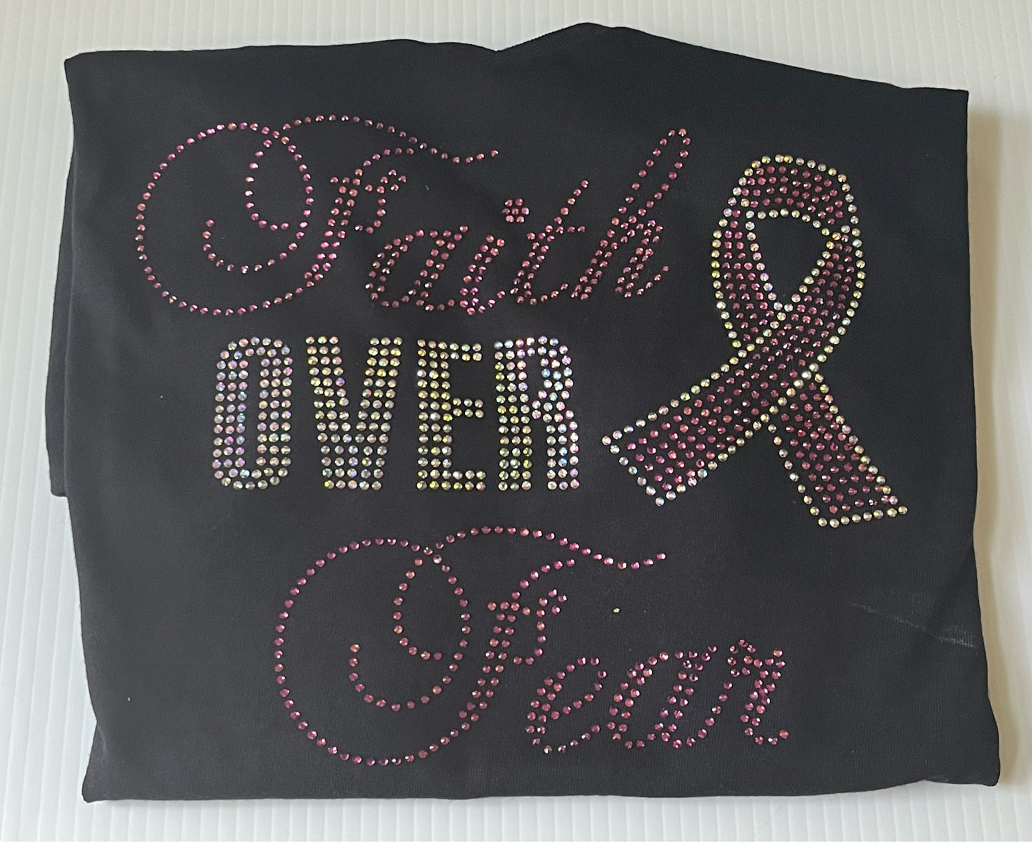Faith Over Fear Rhinestoned shirt
