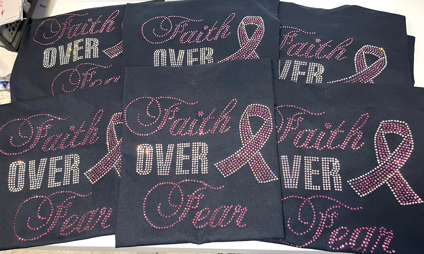 Faith Over Fear Rhinestoned shirt