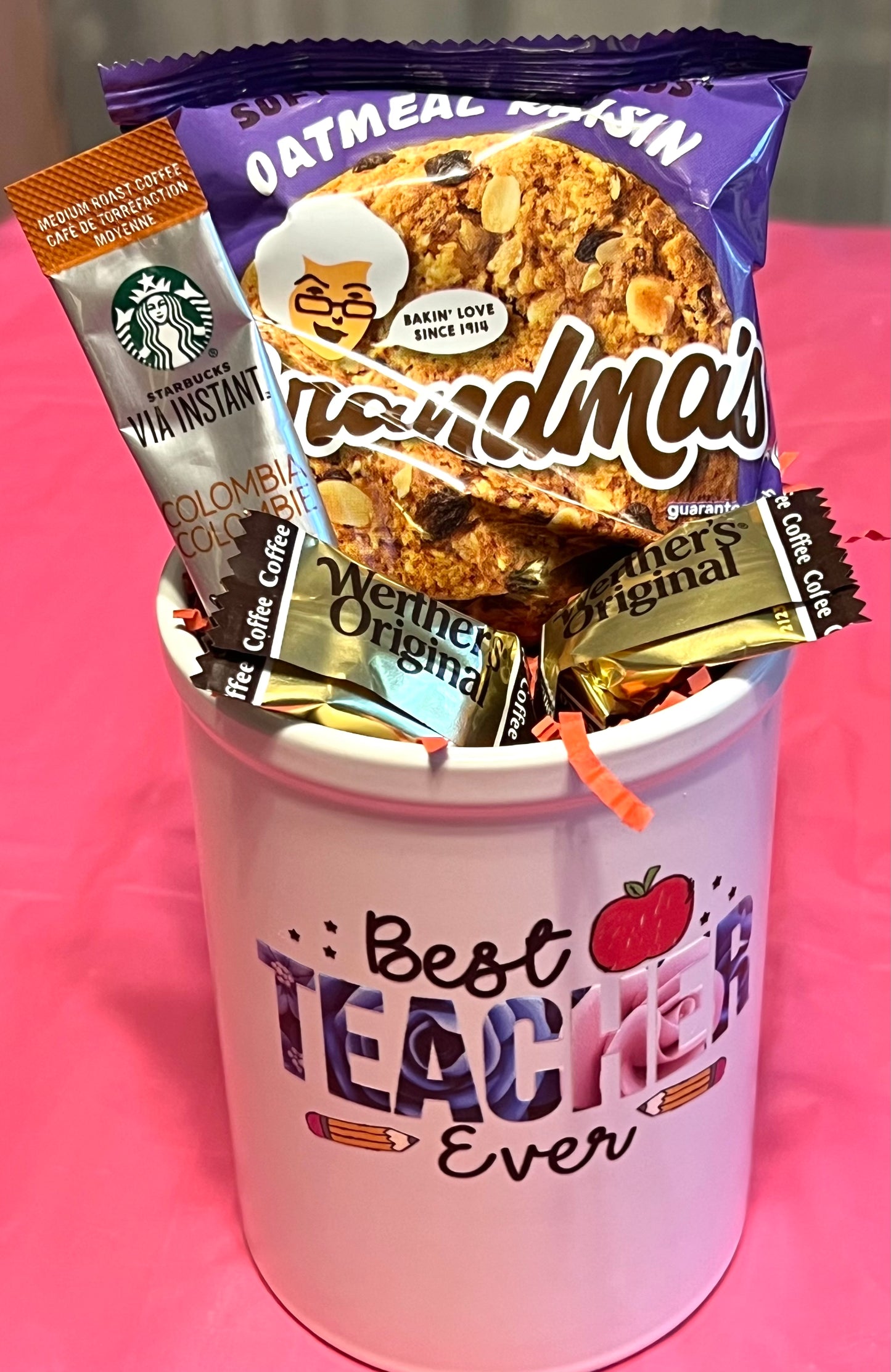 Teacher mug with treats