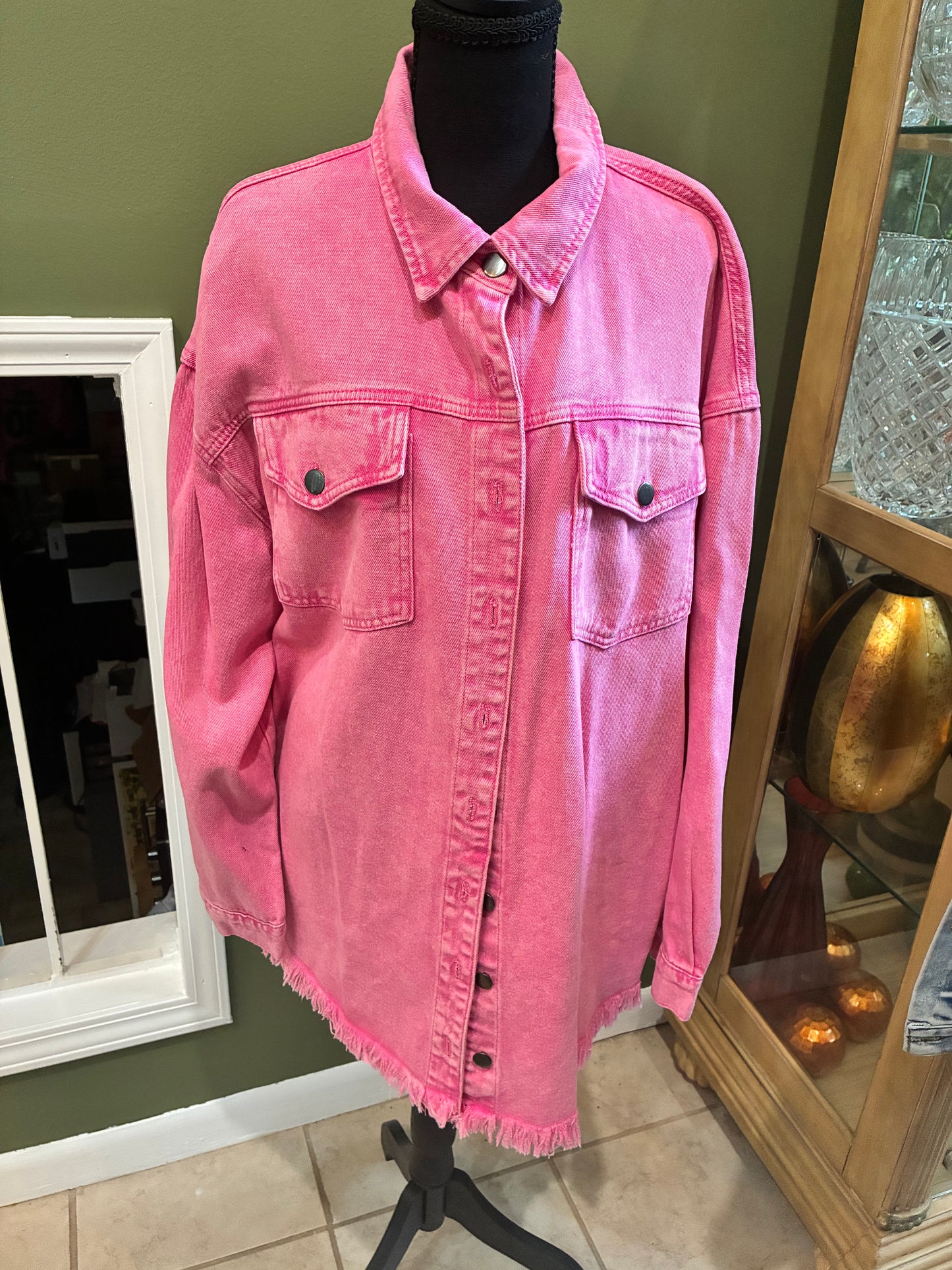 Pink Denim Jacket RS