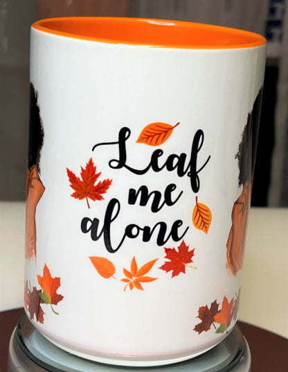 Leaf Me Alone Fall Mug